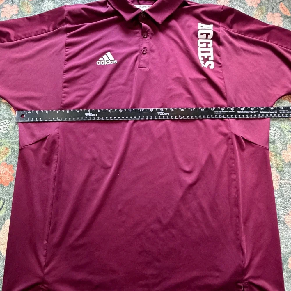 Adidas Texas A&M Aggies Sideline Maroon Primegreen Polo Shirt Mens XL
